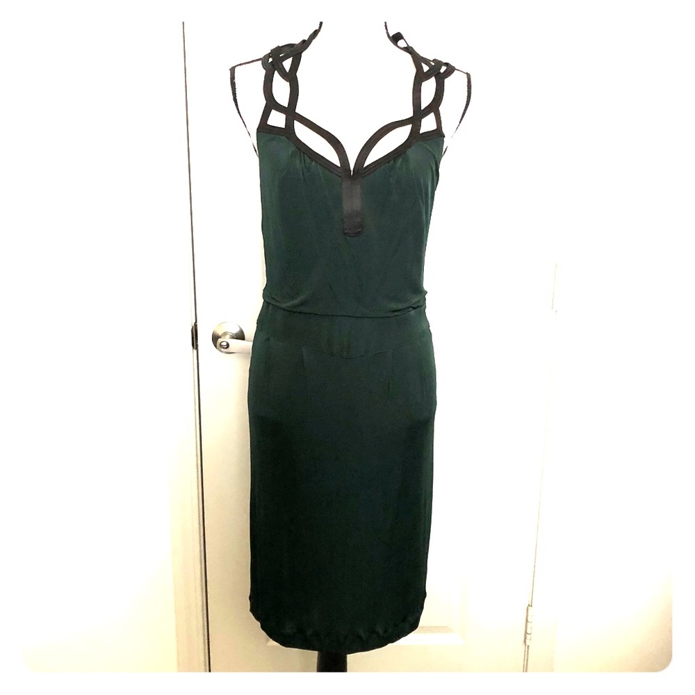 EUC Karen Millen Sheath Dress Sz. Us 10 green
